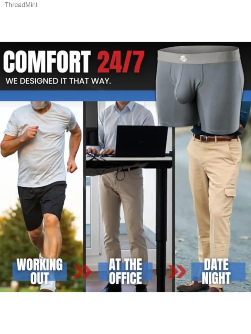 Modal Pouch Boxer Briefs Supportive Bulge Enhancing Underwear